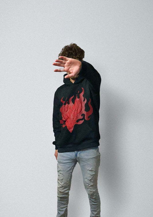 "CHARCOAL BLACK" HOODIE image 1