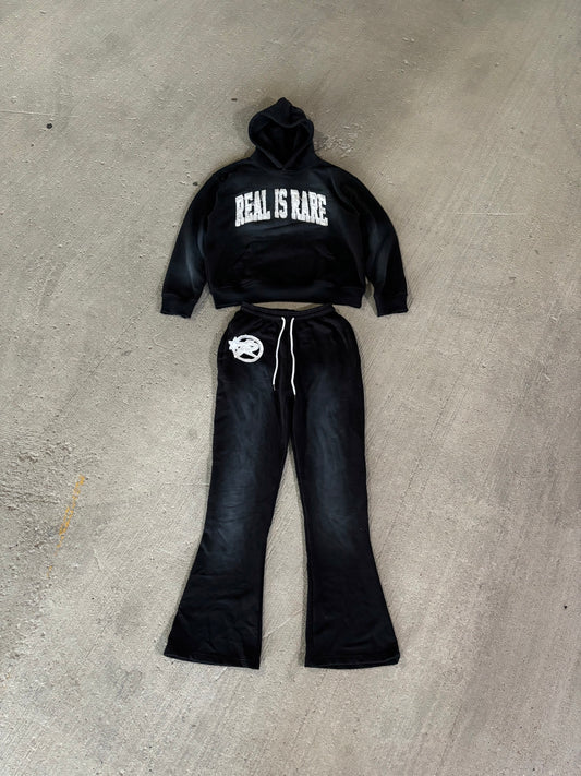Black flared logo sweats image 1