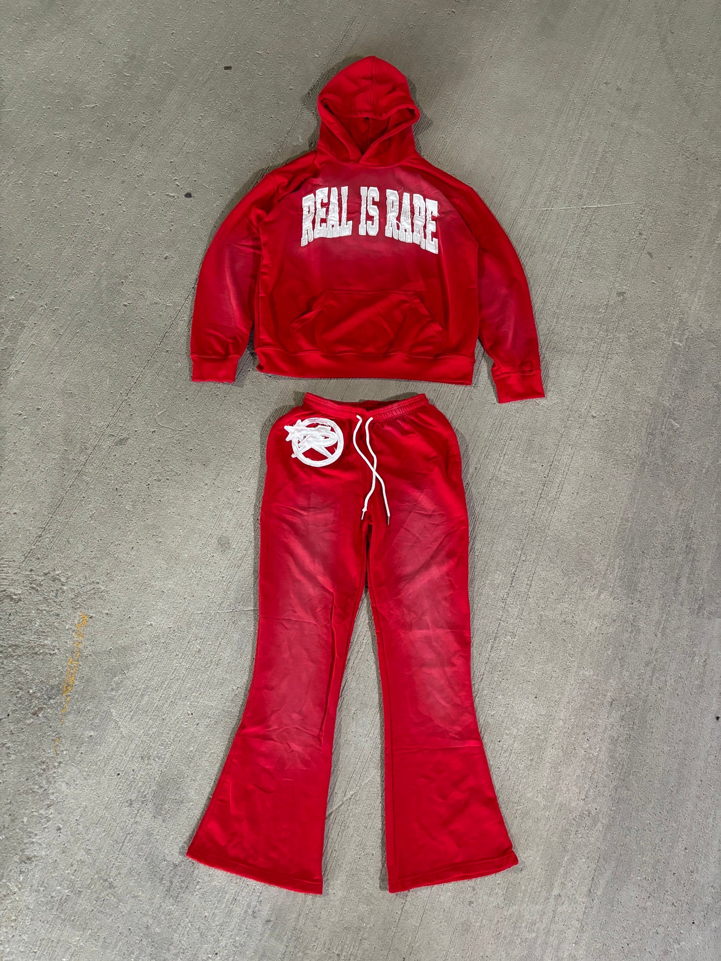 Red flared logo sweats  image 2