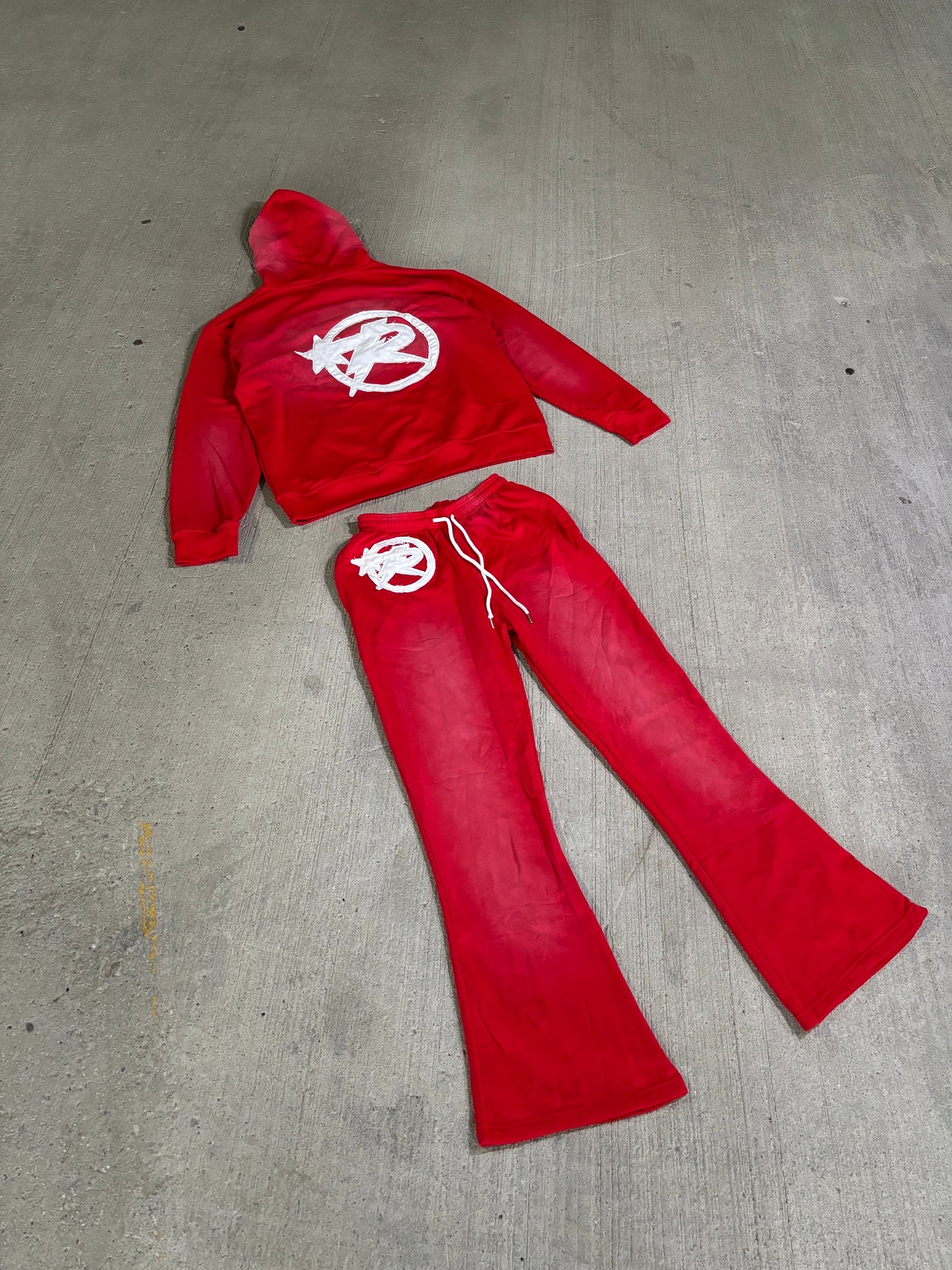 Red flared logo sweats  image 1