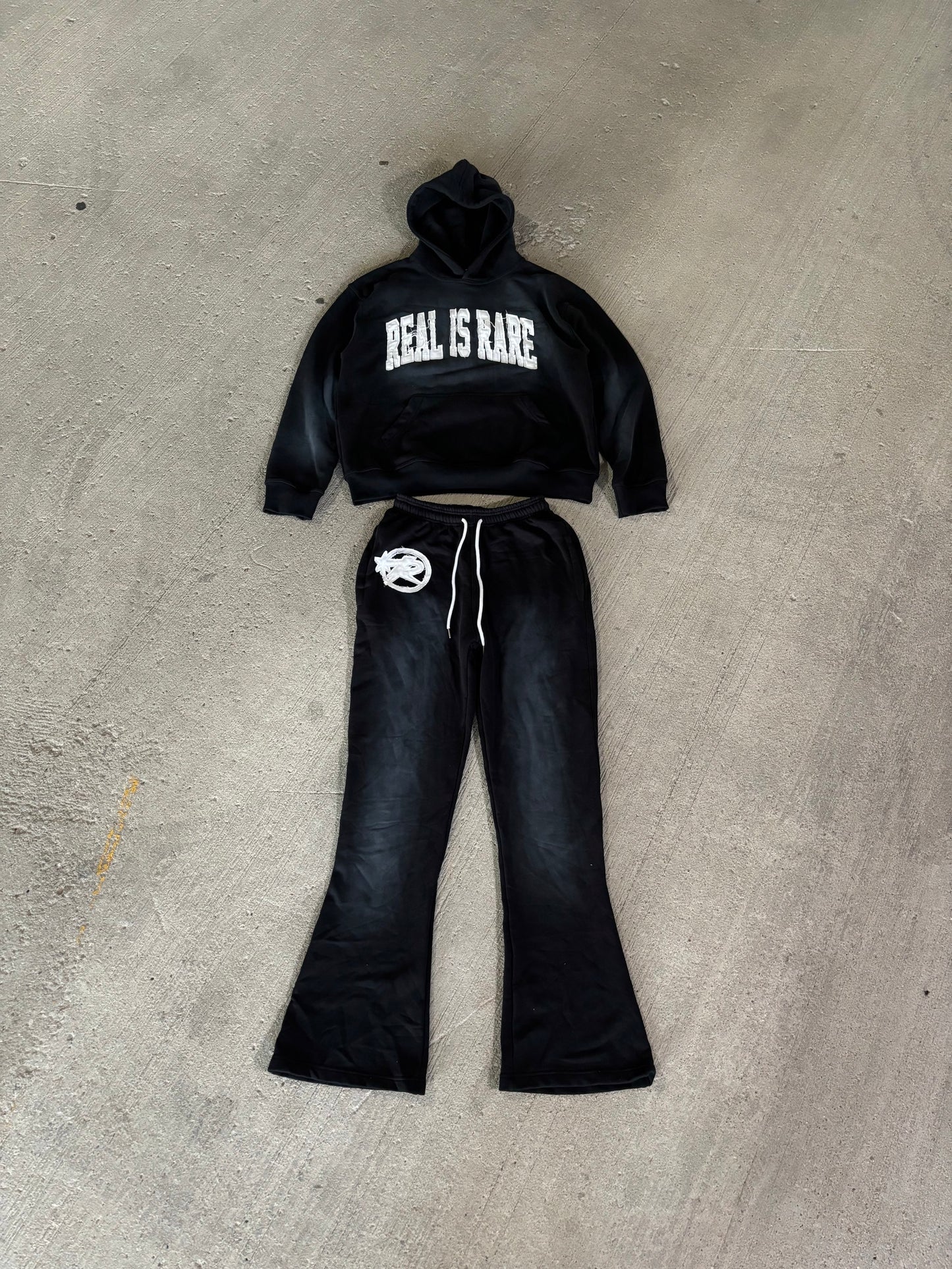 Black flared logo sweats  image 1
